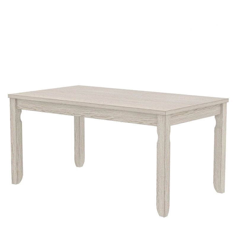 Table de salle à manger VECELO en bois massif gris, table de cuisine avec pieds carrés, table de salle à manger de style ferme