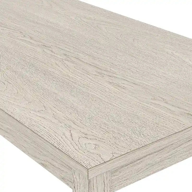 Table de salle à manger VECELO en bois massif gris, table de cuisine avec pieds carrés, table de salle à manger de style ferme
