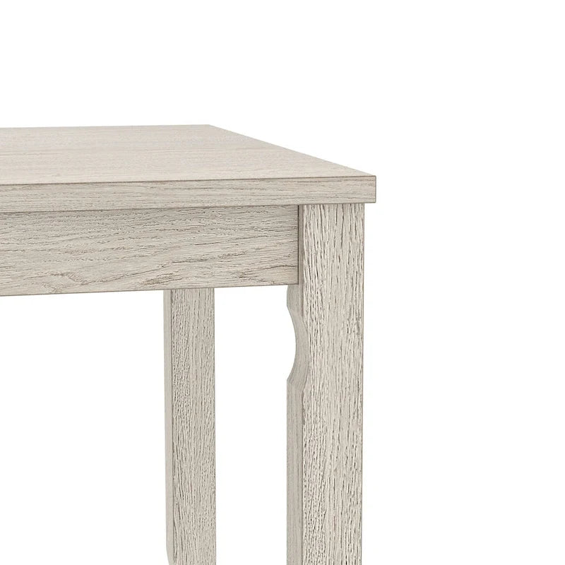Table de salle à manger VECELO en bois massif gris, table de cuisine avec pieds carrés, table de salle à manger de style ferme