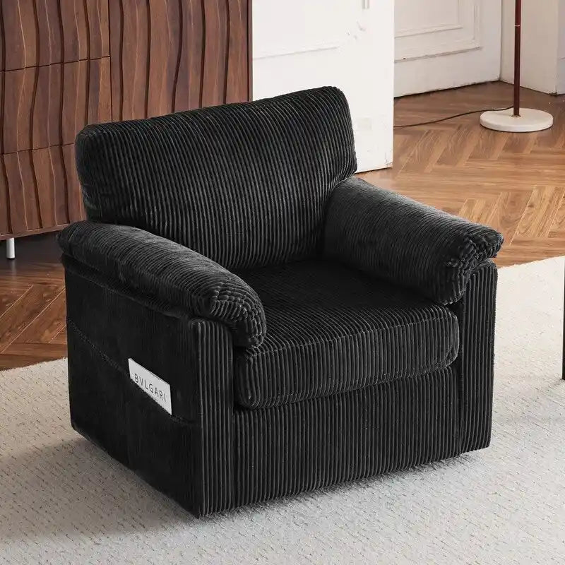 33 Fauteuils Crapaud Individuels en Velours Côtelé