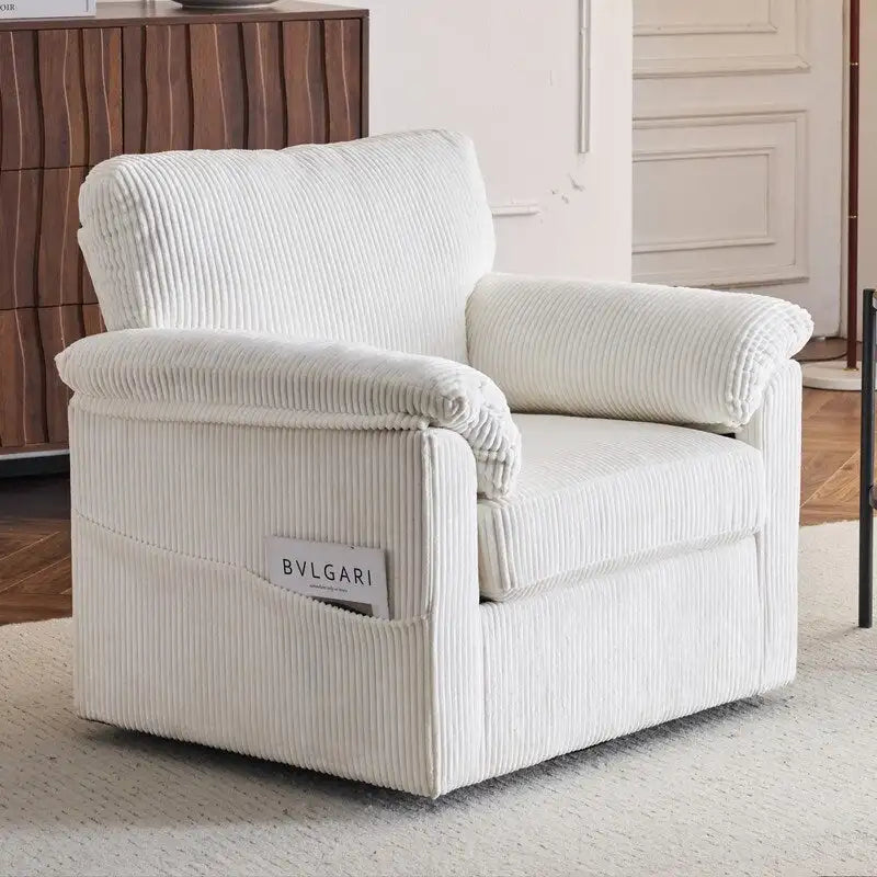 33 Fauteuils Crapaud Individuels en Velours Côtelé