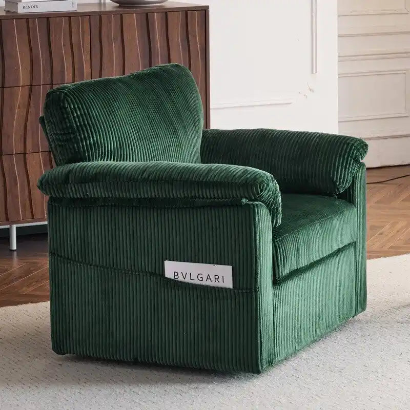 33 Fauteuils Crapaud Individuels en Velours Côtelé