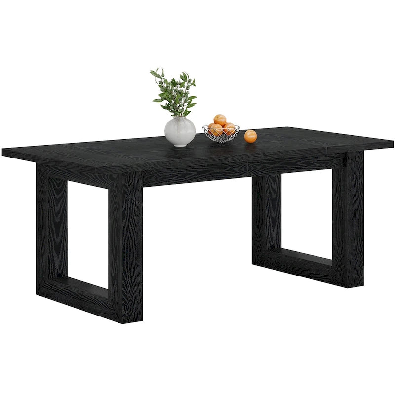 Table de salle à manger de ferme rectangulaire en bois de 160 cm pour 4 à 6 personnes