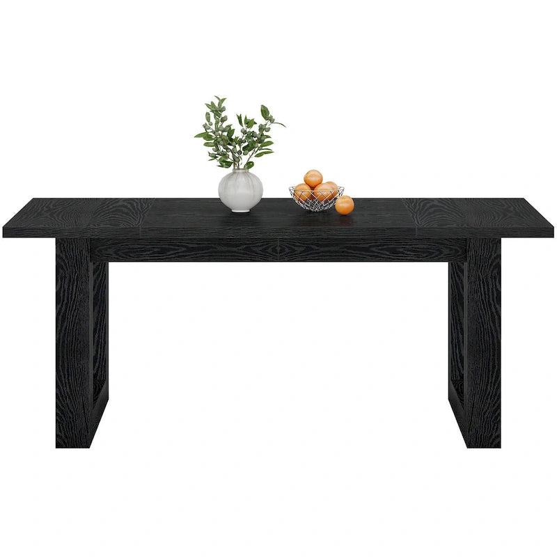 Table de salle à manger de ferme rectangulaire en bois de 160 cm pour 4 à 6 personnes