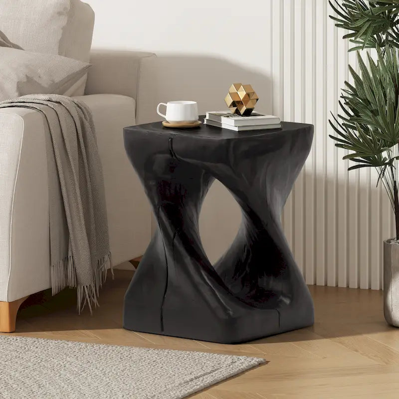 Table d'appoint MGO Twist Shape, aspect bois