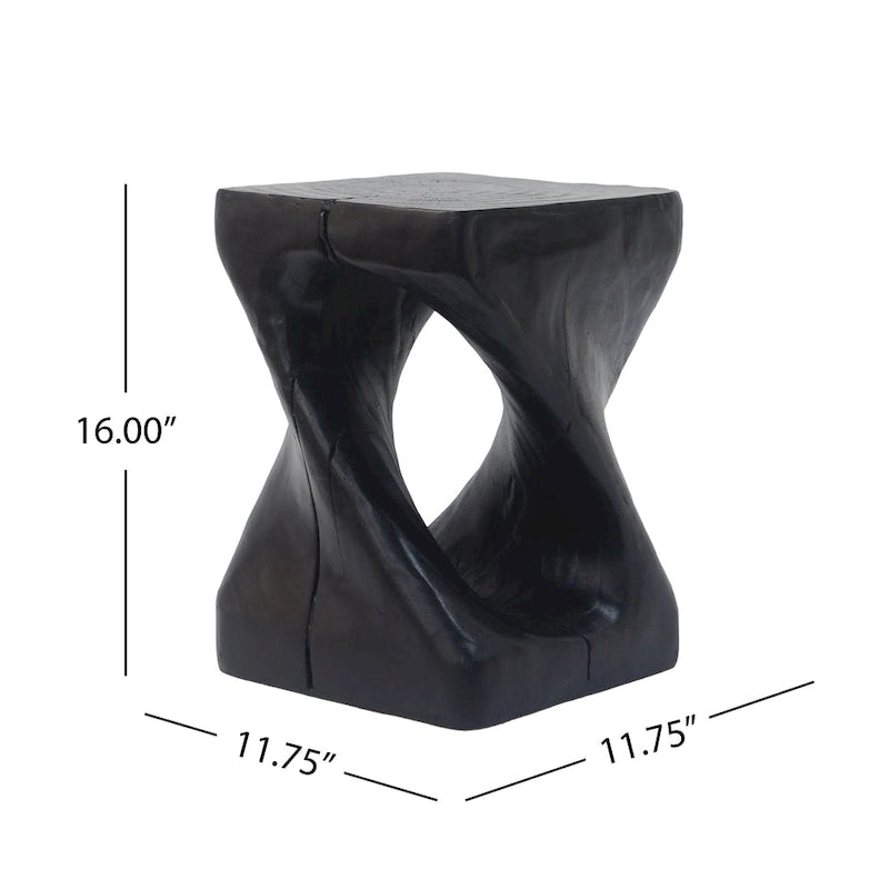 Table d'appoint MGO Twist Shape, aspect bois