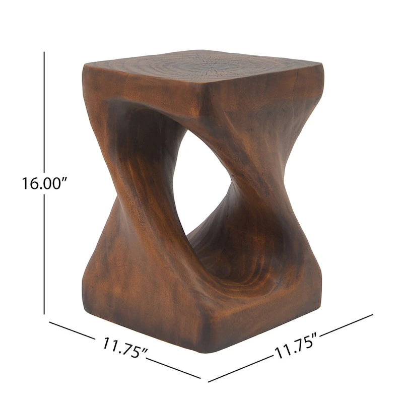 Table d'appoint MGO Twist Shape, aspect bois