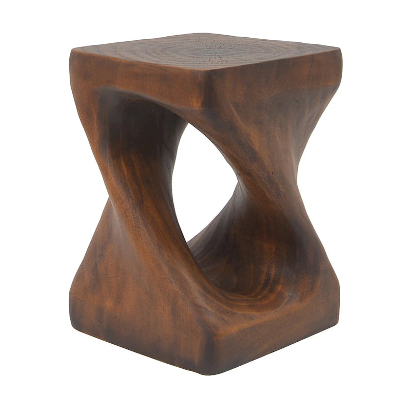 Table d'appoint MGO Twist Shape, aspect bois