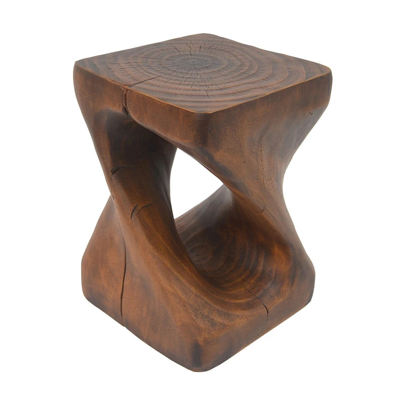 Table d'appoint MGO Twist Shape, aspect bois