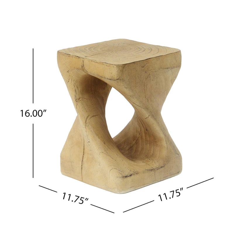 Table d'appoint MGO Twist Shape, aspect bois
