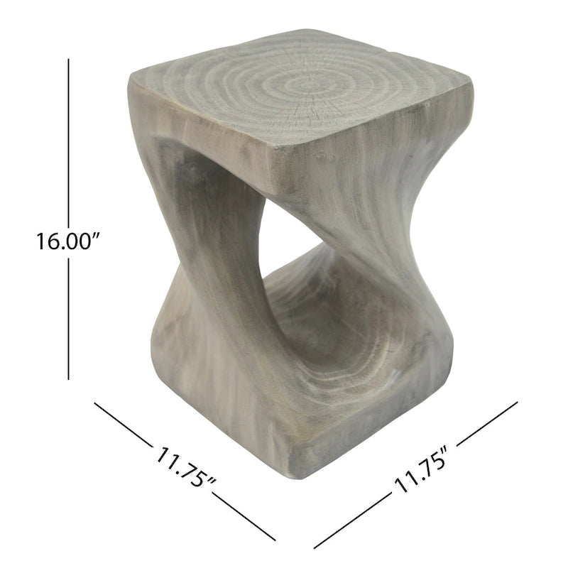 Table d'appoint MGO Twist Shape, aspect bois
