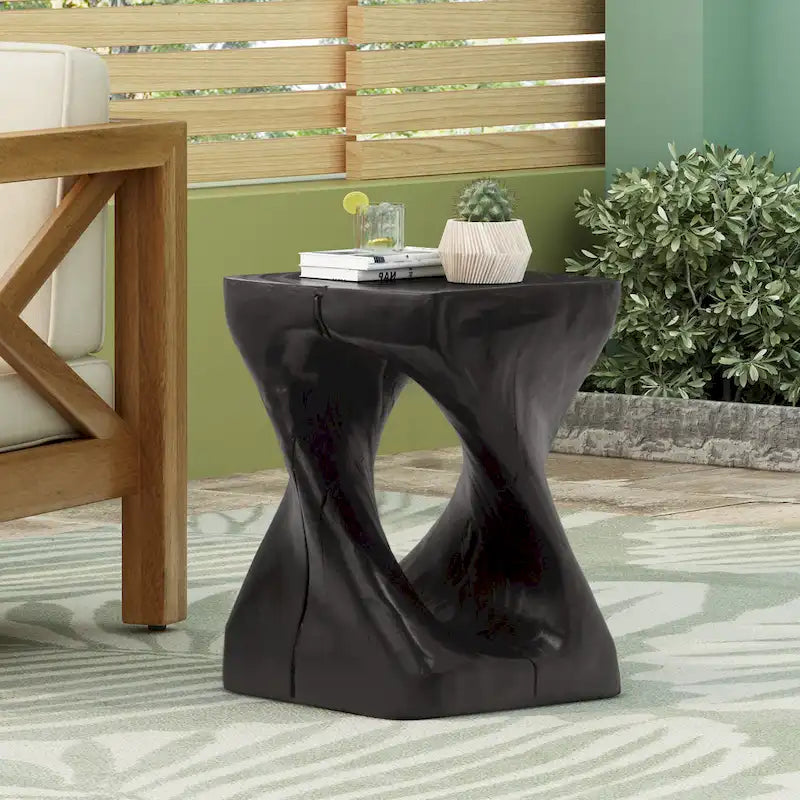Table d'appoint MGO Twist Shape, aspect bois
