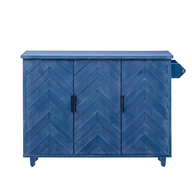 Îlot de cuisine 51,2W avec abattant, îlot de cuisine de ferme sur roulettes avec étagère de rangement interne, chariot de cuisine roulant