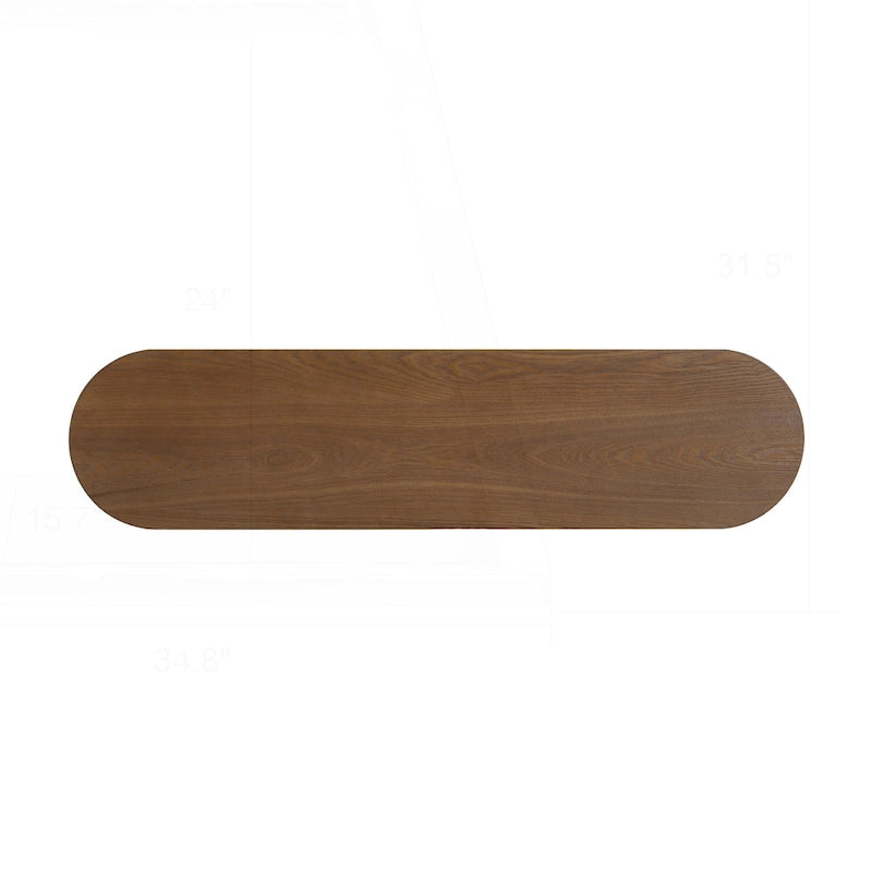 Console polyvalente mince avec étagère ouverte et grain de bois élégant pour le salon