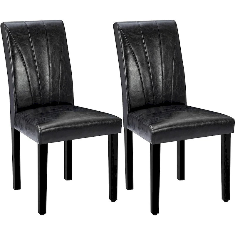 VECELO Chaises de salle à manger rembourrées Lot de 2 Chaises de salle à manger classiques rembourrées Parson, Chaises Parson modernes 37