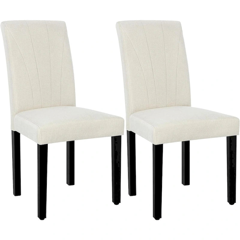 VECELO Chaises de salle à manger rembourrées Lot de 2 Chaises de salle à manger classiques rembourrées Parson, Chaises Parson modernes 37
