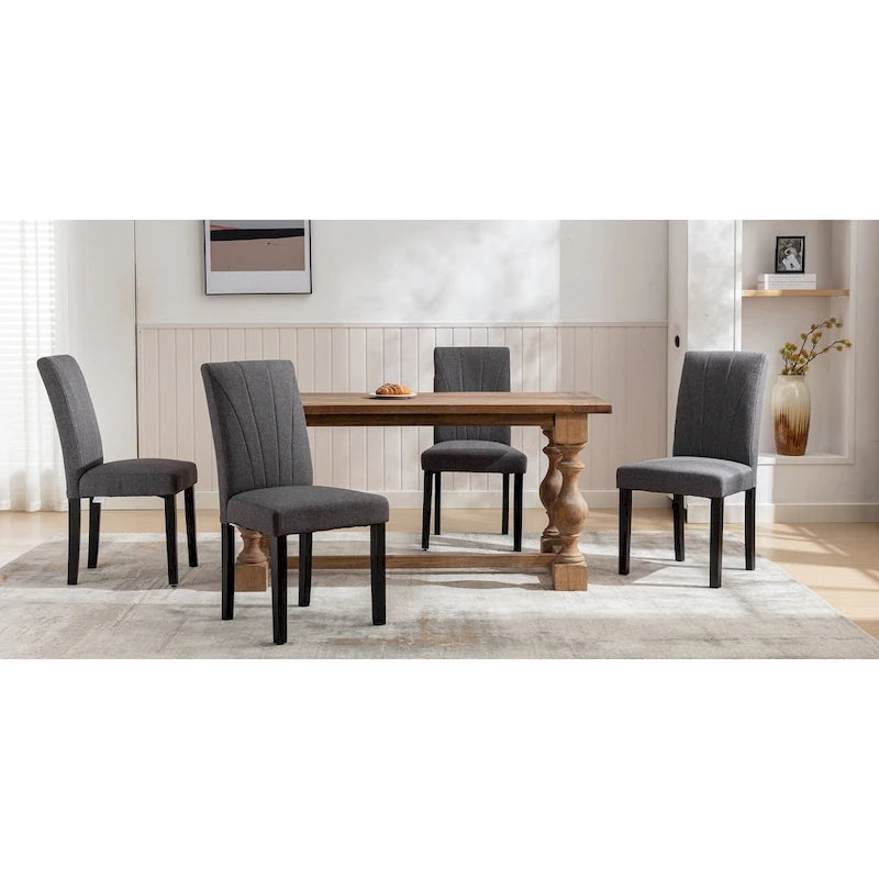 VECELO Chaises de salle à manger rembourrées Lot de 2 Chaises de salle à manger classiques rembourrées Parson, Chaises Parson modernes 37