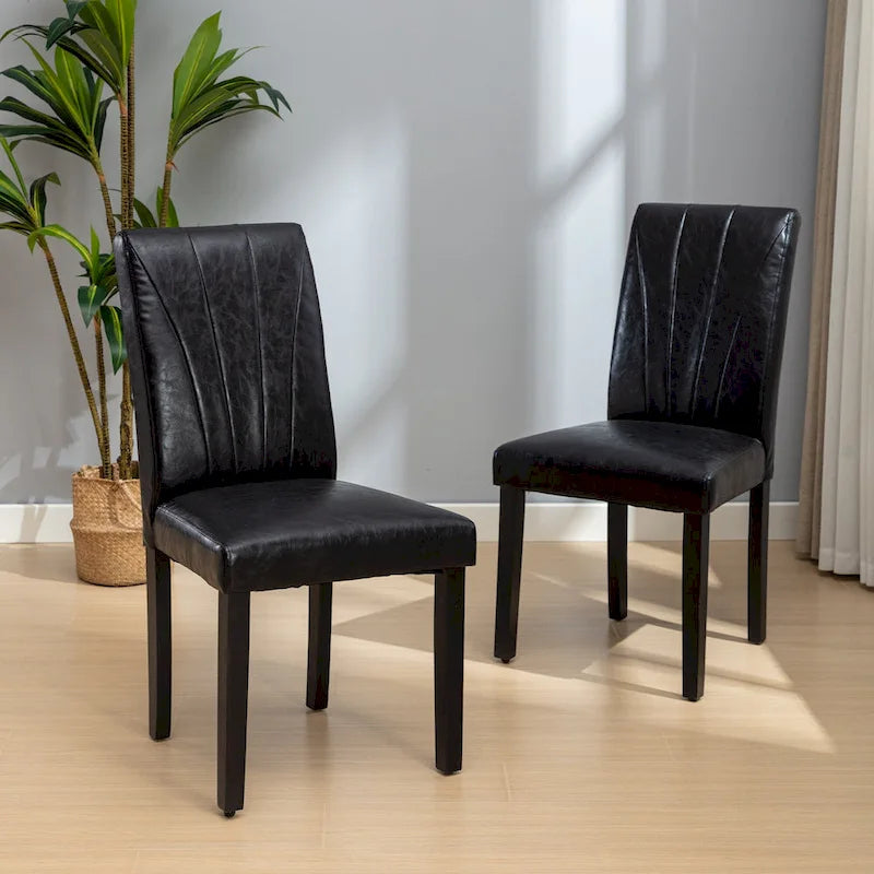 VECELO Chaises de salle à manger rembourrées Lot de 2 Chaises de salle à manger classiques rembourrées Parson, Chaises Parson modernes 37