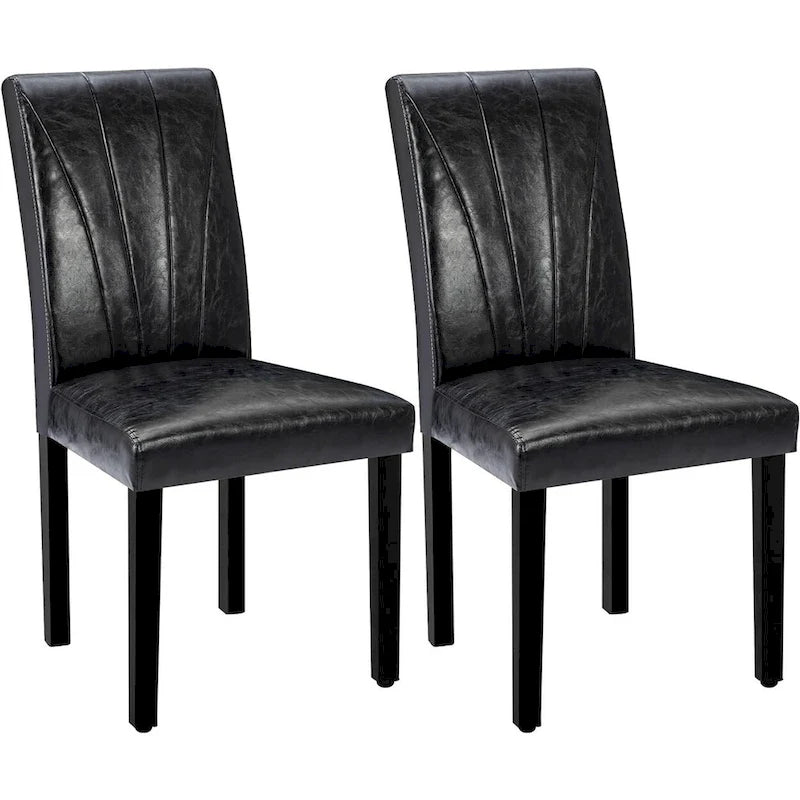 VECELO Chaises de salle à manger rembourrées Lot de 2 Chaises de salle à manger classiques rembourrées Parson, Chaises Parson modernes 37
