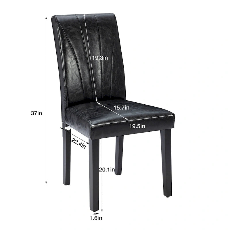 VECELO Chaises de salle à manger rembourrées Lot de 2 Chaises de salle à manger classiques rembourrées Parson, Chaises Parson modernes 37