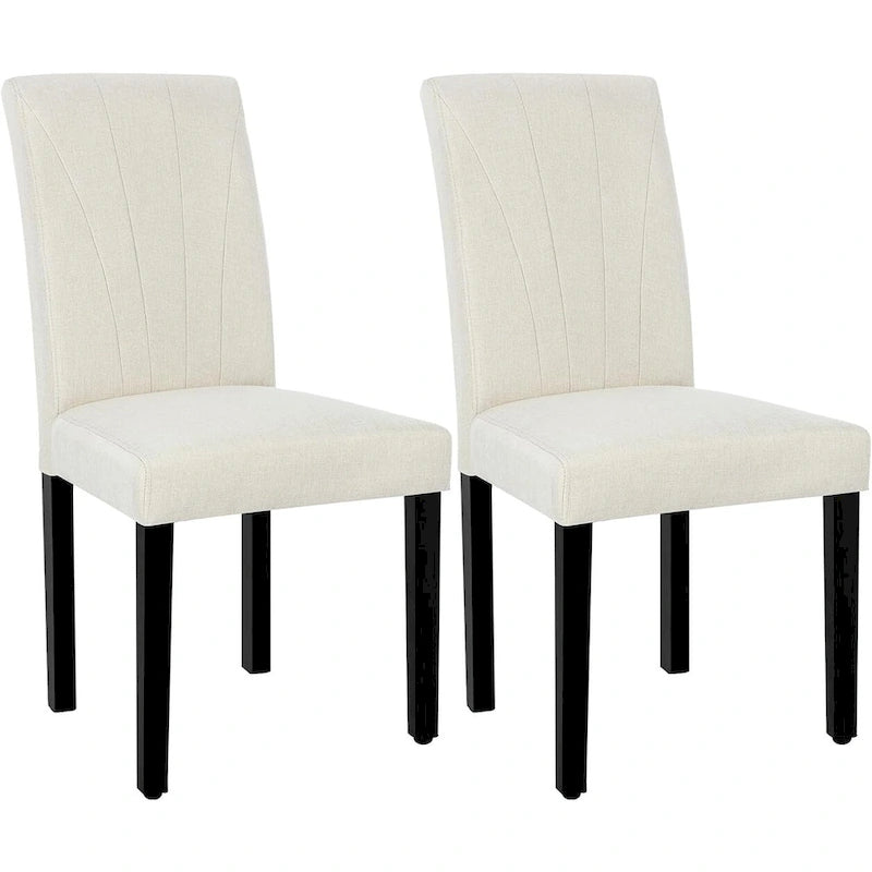 VECELO Chaises de salle à manger rembourrées Lot de 2 Chaises de salle à manger classiques rembourrées Parson, Chaises Parson modernes 37