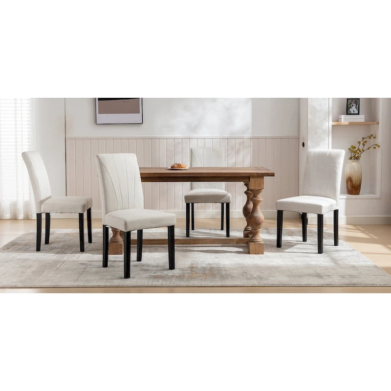 VECELO Chaises de salle à manger rembourrées Lot de 2 Chaises de salle à manger classiques rembourrées Parson, Chaises Parson modernes 37