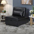 Canapé-lit ottoman pliable multifonctionnel se transformant en chaise longue et en lit simple (capacité 120 kg)