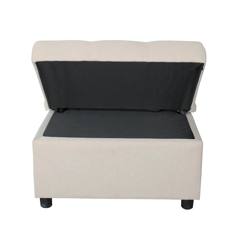 Canapé-lit ottoman pliable multifonctionnel se transformant en chaise longue et en lit simple (capacité 120 kg)
