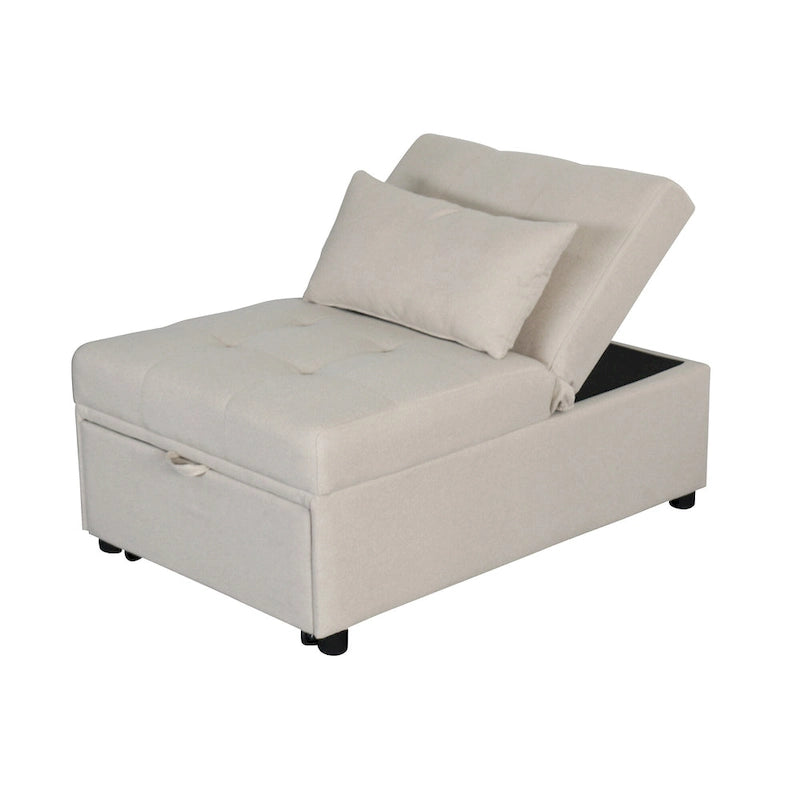 Canapé-lit ottoman pliable multifonctionnel se transformant en chaise longue et en lit simple (capacité 120 kg)