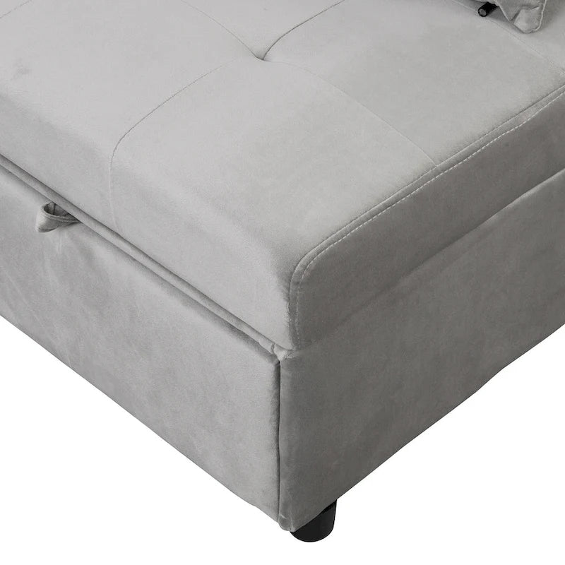Canapé-lit ottoman pliable multifonctionnel se transformant en chaise longue et en lit simple (capacité 120 kg)