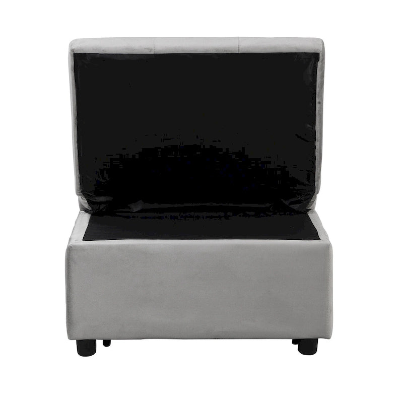 Canapé-lit ottoman pliable multifonctionnel se transformant en chaise longue et en lit simple (capacité 120 kg)