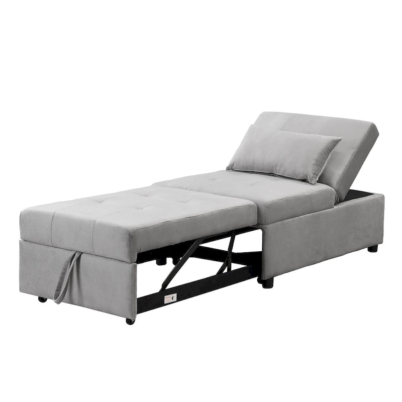 Canapé-lit ottoman pliable multifonctionnel se transformant en chaise longue et en lit simple (capacité 120 kg)