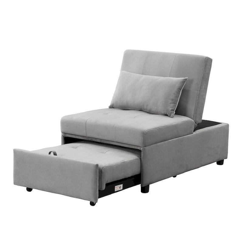 Canapé-lit ottoman pliable multifonctionnel se transformant en chaise longue et en lit simple (capacité 120 kg)