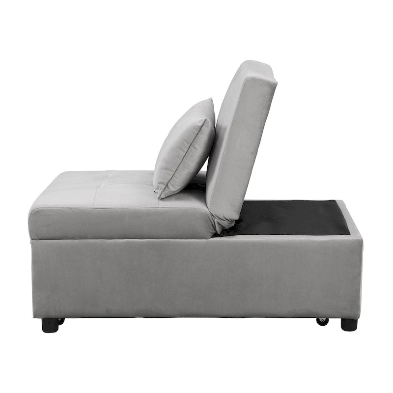 Canapé-lit ottoman pliable multifonctionnel se transformant en chaise longue et en lit simple (capacité 120 kg)