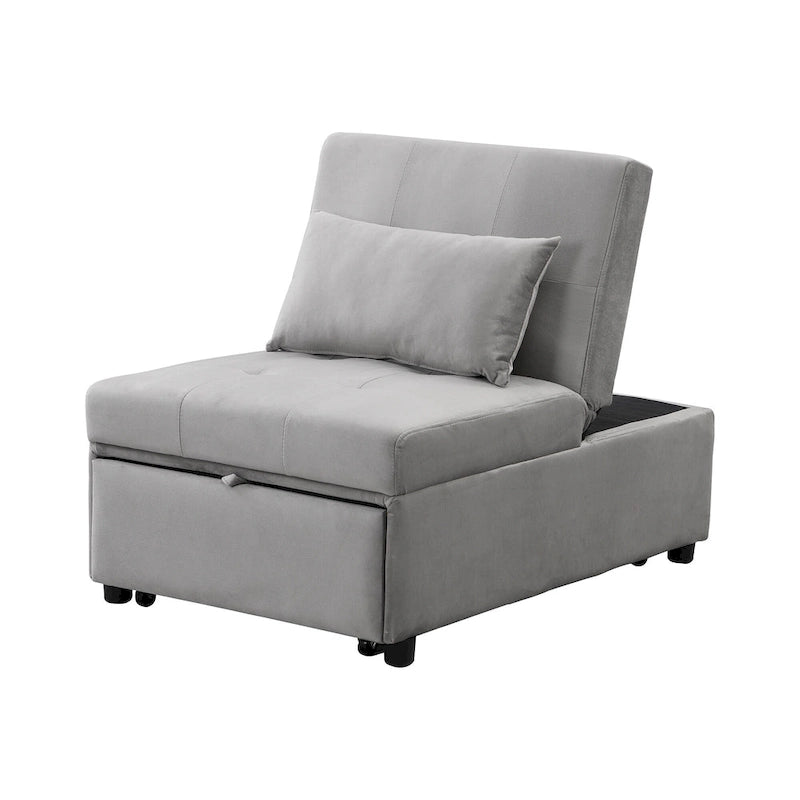 Canapé-lit ottoman pliable multifonctionnel se transformant en chaise longue et en lit simple (capacité 120 kg)