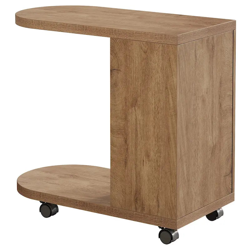 Table d'appoint en C pour canapé, table d'appoint mobile avec rangement