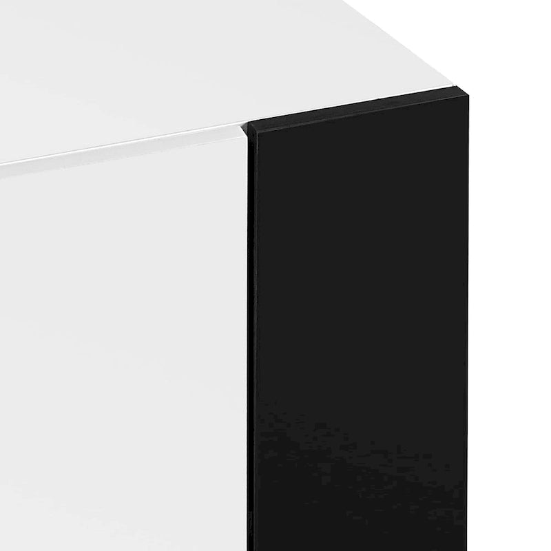 Meuble TV moderne de 68,1 po avec foyer et 2 grands placards pour téléviseurs jusqu'à 78 po