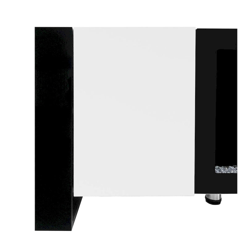 Meuble TV moderne de 68,1 po avec foyer et 2 grands placards pour téléviseurs jusqu'à 78 po