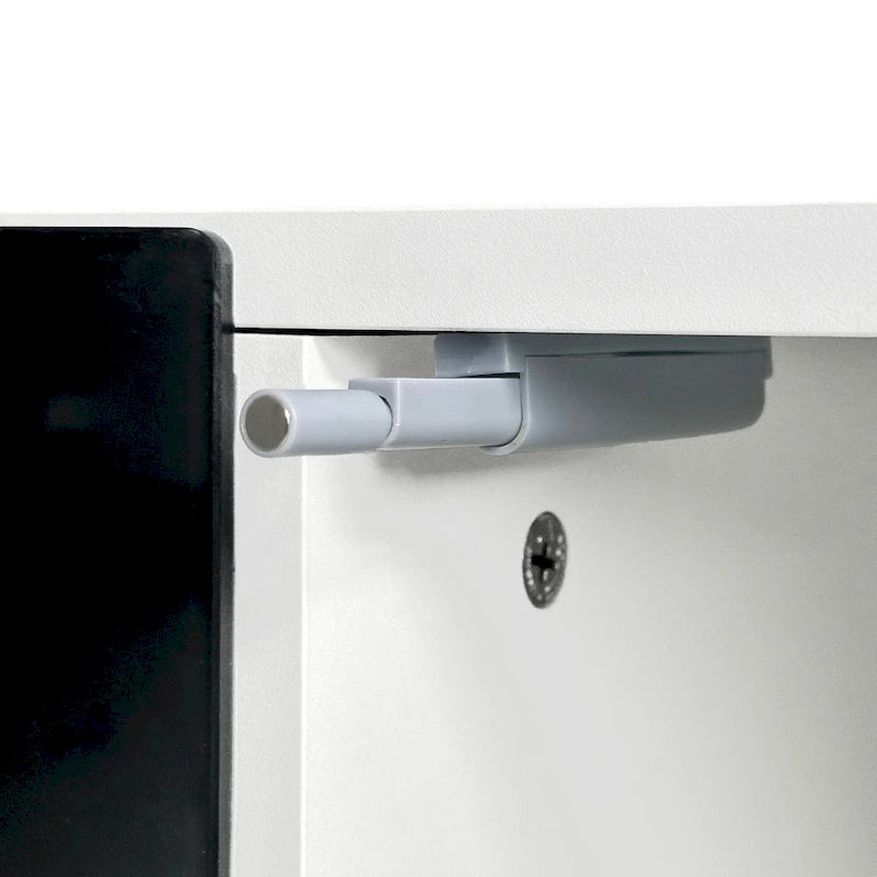 Meuble TV moderne de 68,1 po avec foyer et 2 grands placards pour téléviseurs jusqu'à 78 po