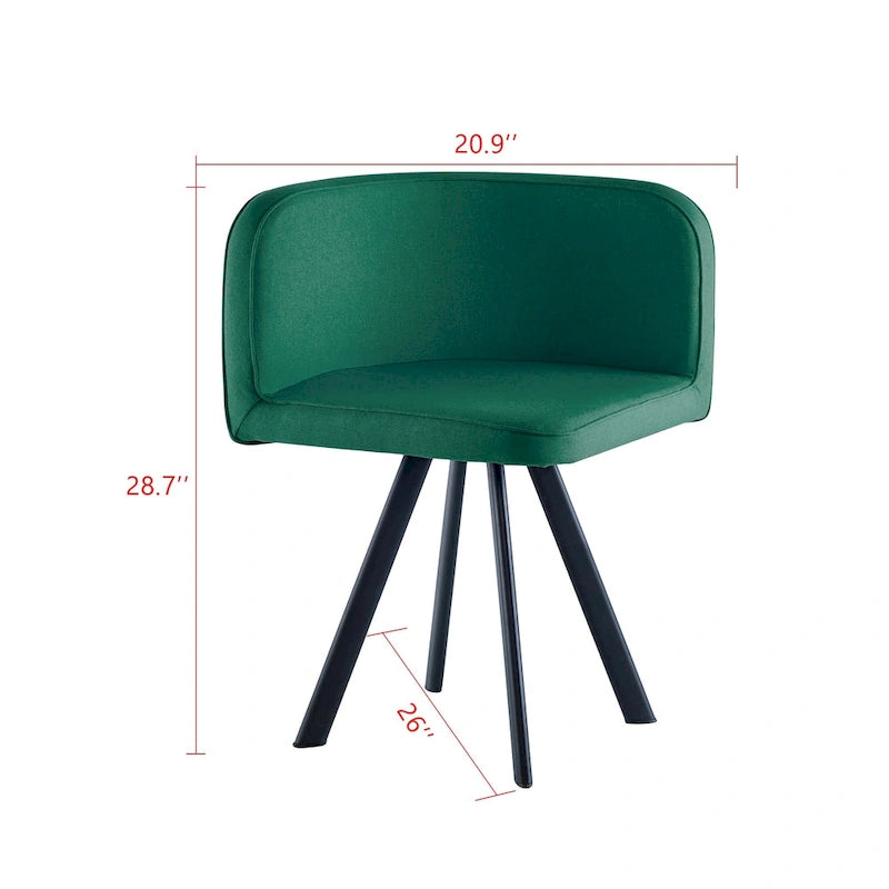 Ensemble de salle à manger moderne 7 pièces avec table rectangulaire en marbre et 6 chaises rembourrées