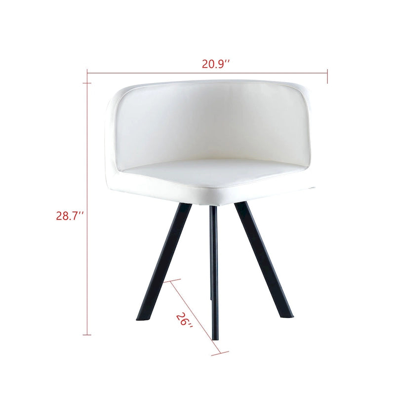 Ensemble de salle à manger moderne 7 pièces avec table rectangulaire en marbre et 6 chaises rembourrées