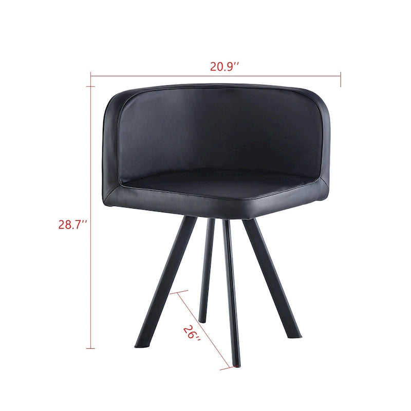 Ensemble de salle à manger moderne 7 pièces avec table rectangulaire en marbre et 6 chaises rembourrées