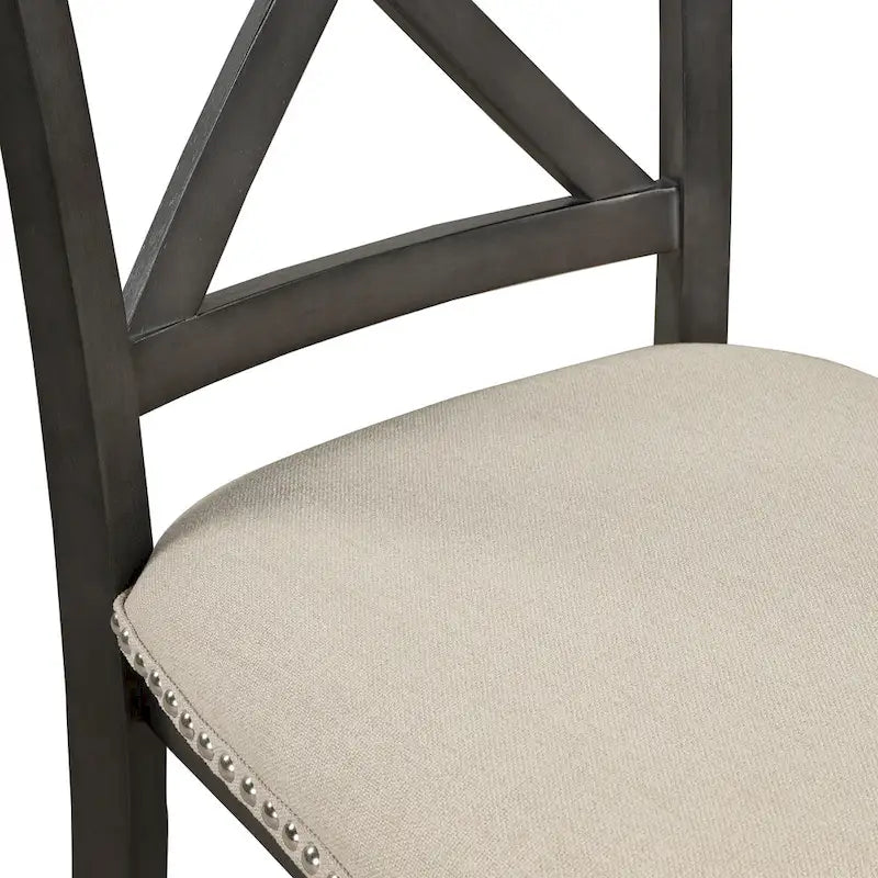 Ensemble de salle à manger moderne 5 pièces en bois avec table ronde et chaises