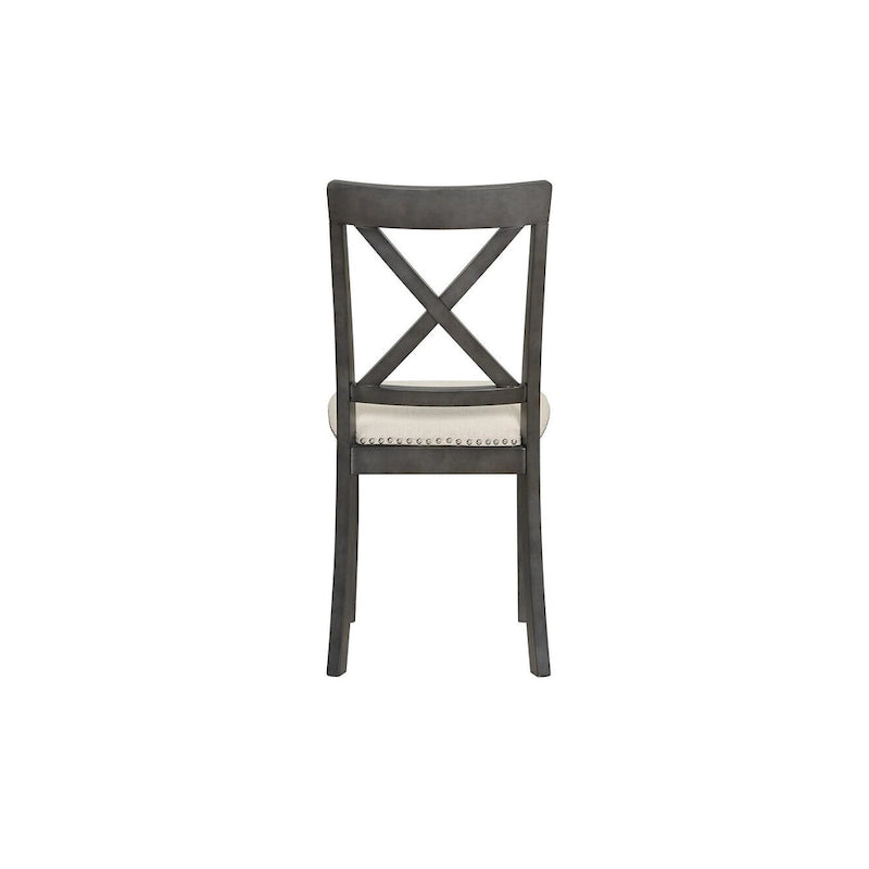 Ensemble de salle à manger moderne 5 pièces en bois avec table ronde et chaises