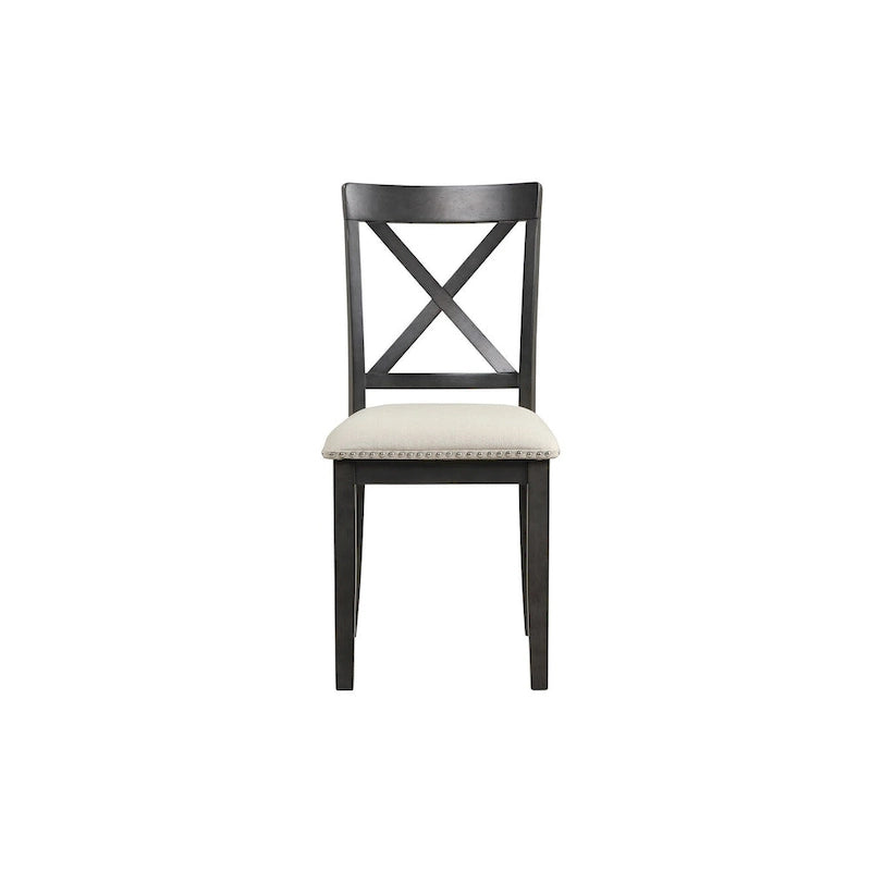 Ensemble de salle à manger moderne 5 pièces en bois avec table ronde et chaises