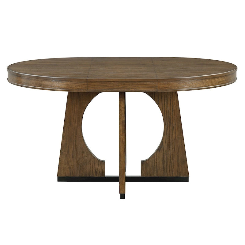Ensemble de salle à manger vintage 5 pièces avec table à rallonge et 4 chaises