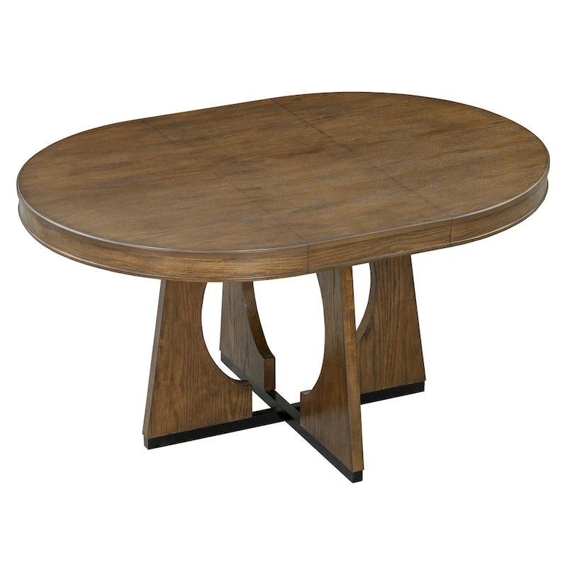 Ensemble de salle à manger vintage 5 pièces avec table à rallonge et 4 chaises