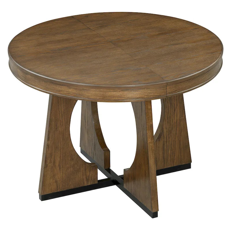 Ensemble de salle à manger vintage 5 pièces avec table à rallonge et 4 chaises