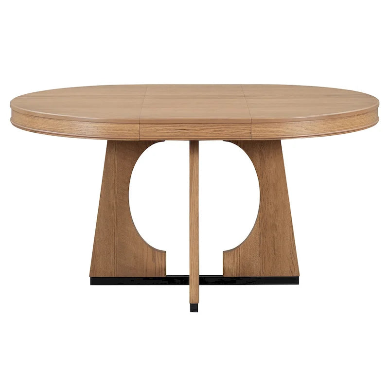 Ensemble de salle à manger vintage 5 pièces avec table à rallonge et 4 chaises