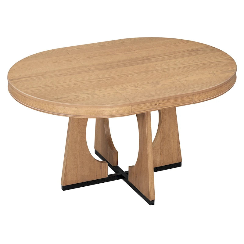 Ensemble de salle à manger vintage 5 pièces avec table à rallonge et 4 chaises